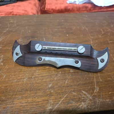 Framus Adjustable Acousitc Mustache Bridge Complete 1960s image 1