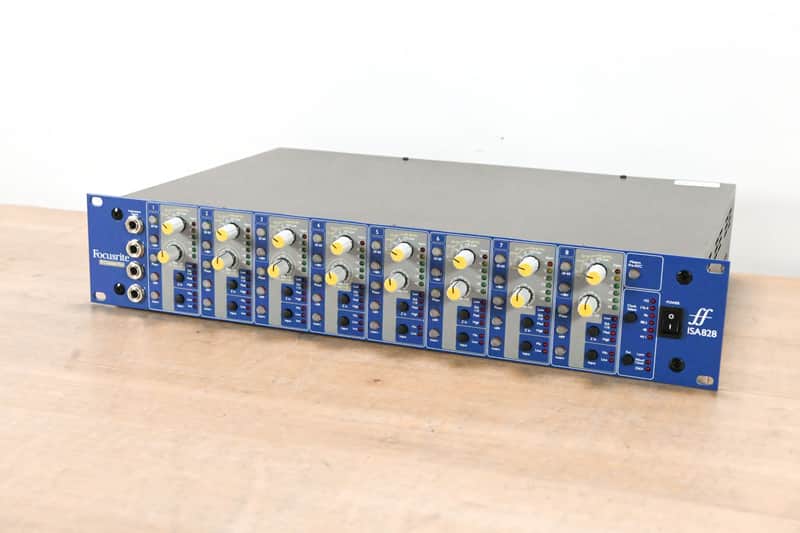 Focusrite ISA828 8-Channel Microphone Preamp w/ Optional Digital Card CG012FD image 1