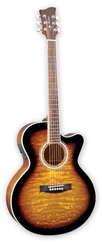 Jay Turser USA Guitar Auditorium QT CE Tobacco Sunburst JTA-424QCET-TSB-A-U image 1