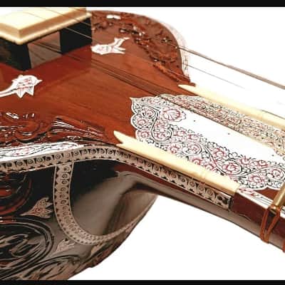 Sitar Indian Brown Sitar 7 Main String 13 Vibration With Bag Musical Instruments Gift For Professional Player and Beginners, Indian sitar image 2