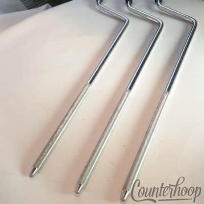 *Yamaha Recording Custom 3x Floor Tom Drum Legs Vintage 80s Chrome Japan 16,18"* - Very Good image 3