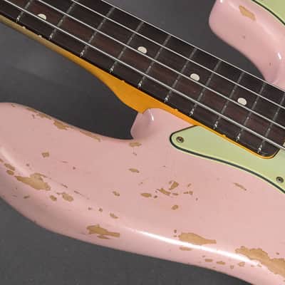 Fender Custom Shop Jazz Bass 1962 Heavy Relic Shell Pink image 4