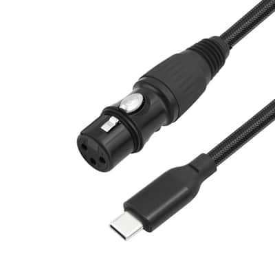 USB-C to 3-Pin XLR Female Cable 3.3FT - USB C 24Bit/96KHz Digital to Analog XLR Female Dual-Shielded Braided Audio Cable Support Phone/Pad to Microphone and Mixers image 2
