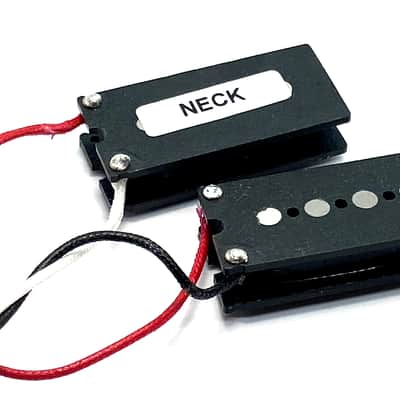 Dragonfire Vintage Alnico P Bass Pickup Set ~ 4 String P Bass Pickups, 4String PBass Set in Black image 4