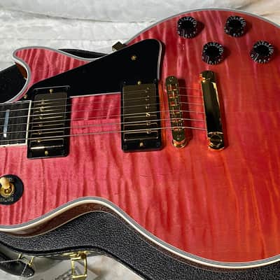 NEW! Gibson Dealer Select Custom Shop Les Paul Custom AAA Figured Top - Transparent Pink - Authorized Dealer - WOW! 8.8 lbs - G05750 image 8