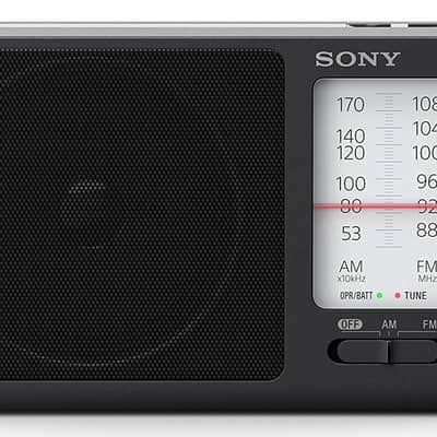 Sony ICF506 Portable Radio with Rechargeable AA Batteries and Charger Bundle (2 Items) image 2