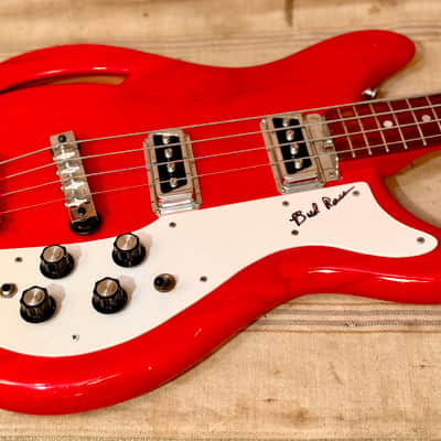 Kustom K-200 Bass Guitar 1968 - Transparent Red image 19