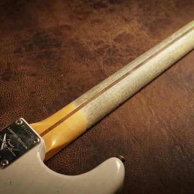 Fender Custom Shop 1955 Stratocaster Relic in White Blonde image 9