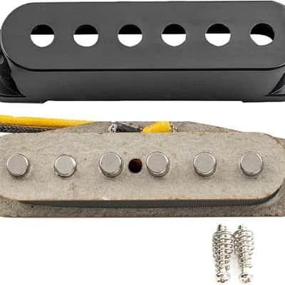 Staggered Single Coil Bridge Pickup for Strat Style Electric Guitar, Black image 4