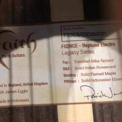 Faith FG2NCE Neptune Electro legacy series 2025 - Gloss image 7