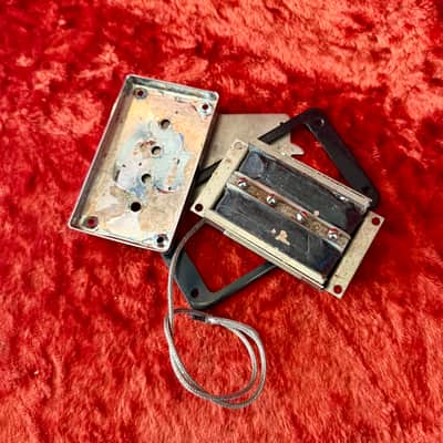 Gibson EB Bass pickup c 1970 - Chrome embossed logo EB-0 EB-3 EB-4 original vintage USA image 2