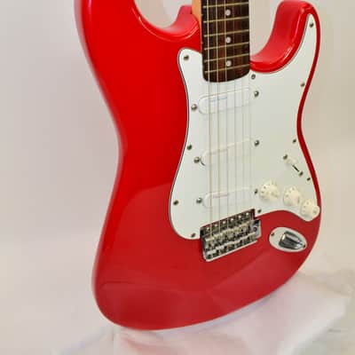 1993 Fender Squier Series Stratocaster MIK Electric Guitar, Rosewood Fingerboard, Torino Red w/ Lace Sensor Pickups & Sperzel Locking Tuning Gears image 2