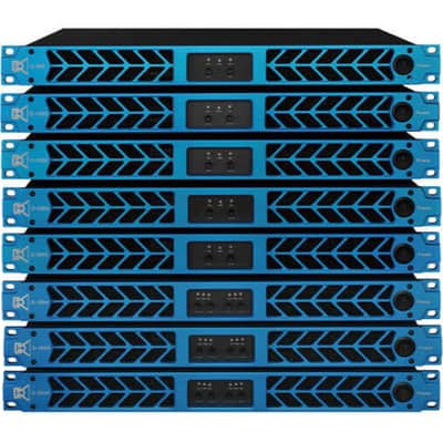 CVR Audio D-2004 BLUE Series Professional Power Amplifier 1 Space 2000 Wx4 at 8-Ohms image 2