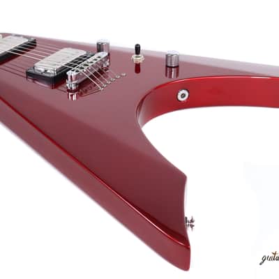 Kramer Nite V Plus Charlie Parra Signature Electric Guitar – Candy Apple Red image 5