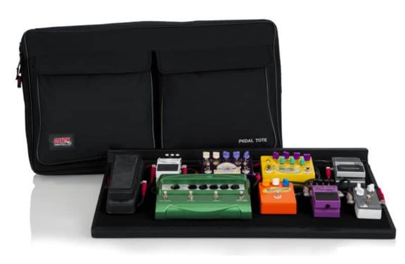 Gator 30" X 16" Wood Pedal Board w/ Black Nylon Carry Bag; Includes G-Bus-8 Power Supply W/ (8) 9V & (3) 18V Outputs GPT-PRO-PWR image 1