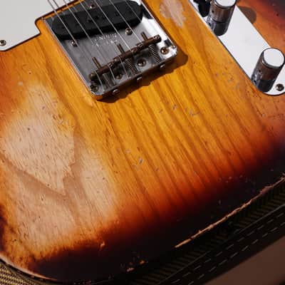 Fender Custom Shop 1958 telecaster LTD Heavy Relic Chocolate 3 Tonesunburst image 11