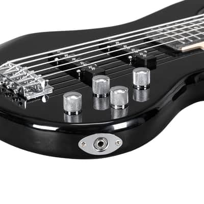 🎸+Amp! 5 String "EyeBuzz" S Style Electric Bass Guitar +Rosewood Fretboard +Cable!🎸 image 6