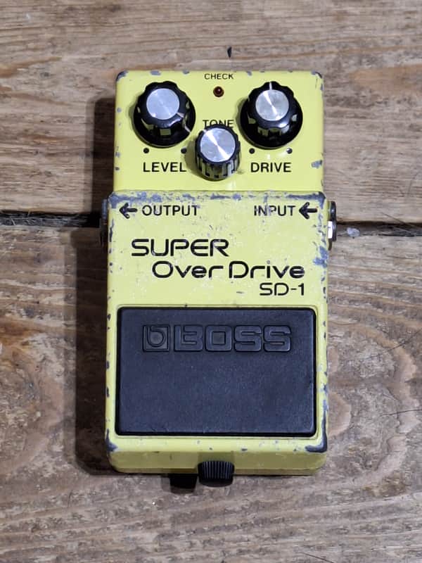 Boss SD-1 Super OverDrive (Black Label) 1981 - 1988 - Yellow image 1