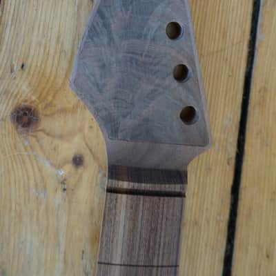 Custom Inlaid reverse head Pau Ferro Walnut custom guitar neck left fits stratocaster rare 2021 ligh image 10