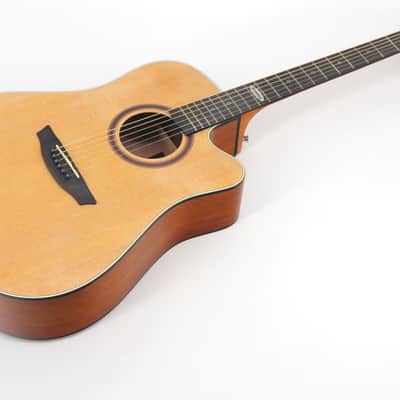 Strinberg SD200C Dreadnought Acoustic-Electric Steel-String Guitar + Gigbag - Natural Satin image 2