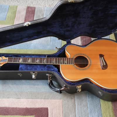 Tacoma Jumbo JK-50CE4 with Original Hard Case refinished KOA Back and Sides. image 9