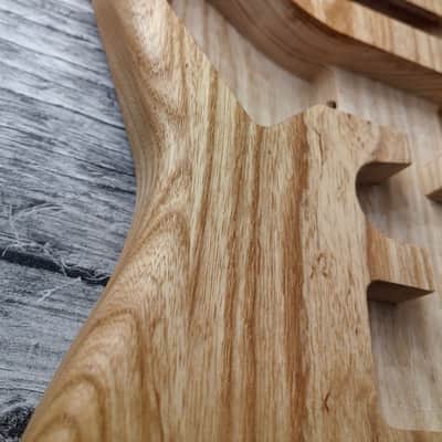 Oil Finish See-Through Northern Ash S Style Guitar Body, S Type Vintage Part Replacement Gadget,Unfinished, hsh Config image 6