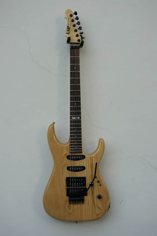 ESP Mirage Deluxe Electric Guitar Natural Grain Floyd Seymour Duncan image 1