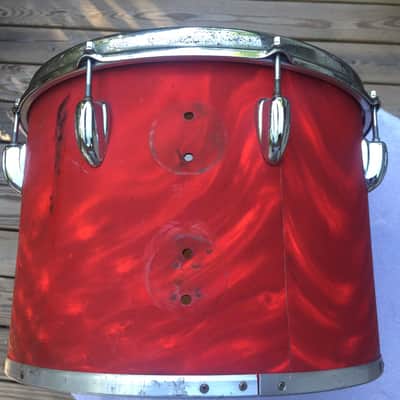 Slingerland Marching Tom 1970's - Red Flame 10 x 14 image 4
