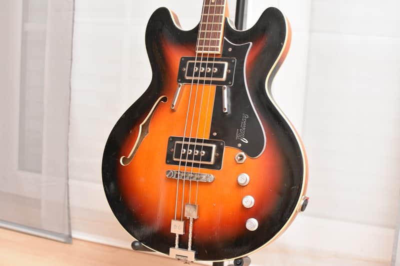 Framus BL-16 – 1969 German Vintage Semi Acoustic Thinline Archtop Bass Guitar Gitarre image 1