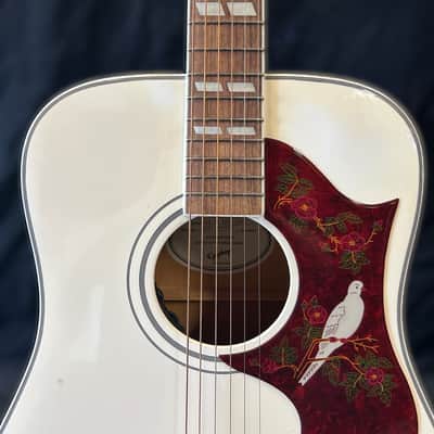 Epiphone LTD ED Dove Pro White Acoustic/Electric Guitar image 3