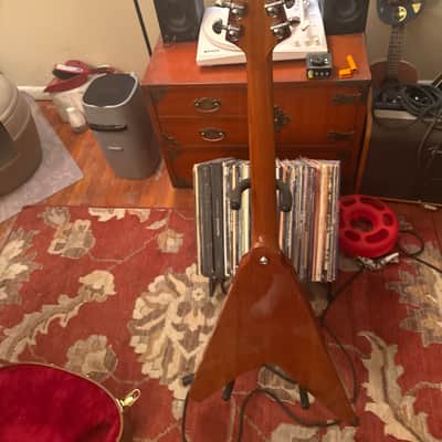 2019 Antique Natural Gibson Flying V w/OHSC image 6