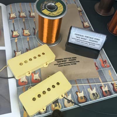 GVT®️ “ NOS Wire “ Handwound Pickup set for Jazzmaster ®️ “ Original 1955 Anaconda Heavy formvar magnet wire “ Semie Moseley . image 2