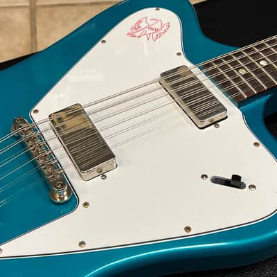 2026 Gibson Custom 1965 Non-Reverse Firebird V 12-String Reissue Aqua Mist VOS image 6