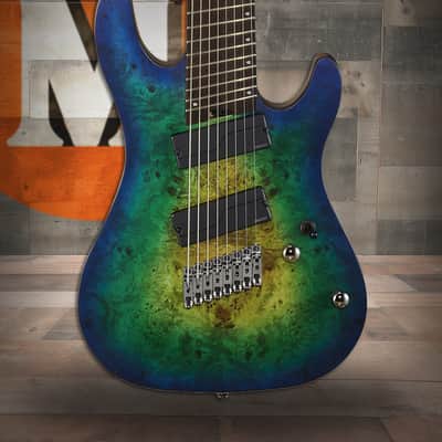 Cort KX508MS KX Series 8 String Electric Guitar - Mariana Blue Burst (KX508MSMBB-U) image 1