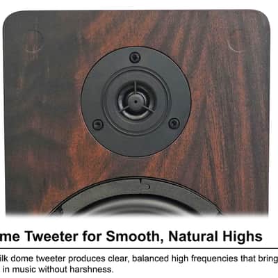 Pair Rockville RockShelf 68D 400w Dark Wood 6.5" Home Theater Bookshelf Speakers image 8