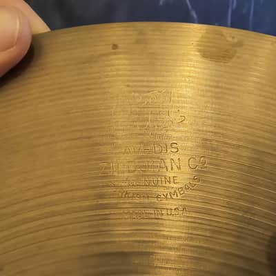 Vintage 1960s A Avedis Zildjian 14" Hi-hat Cymbal 1355g image 3
