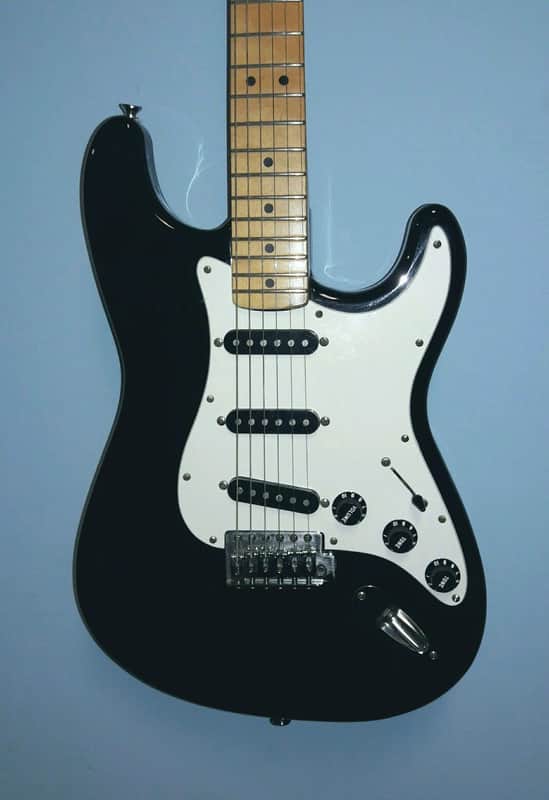 1994 Fender Stratocaster MIM 'Squier Series' Black Logo image 1
