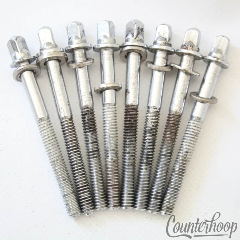 Ludwig 8x 2 5/16"Tension T-Rods Floor Tom Drum Vintage 60s Chrome Hardware Parts image 1