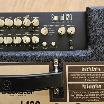 Blackstar Sonnet 120 Natural Response 120-Watt 1x8" Acoustic Guitar Amp - Black image 6