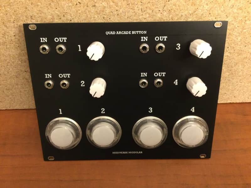 Midiverse Modular - Quad Arcade Button - Eurorack image 1