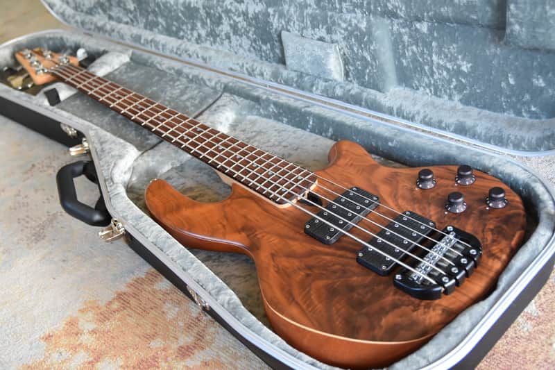 Wal MK2 2021 Flame Walnut 5 string bass guitar image 1