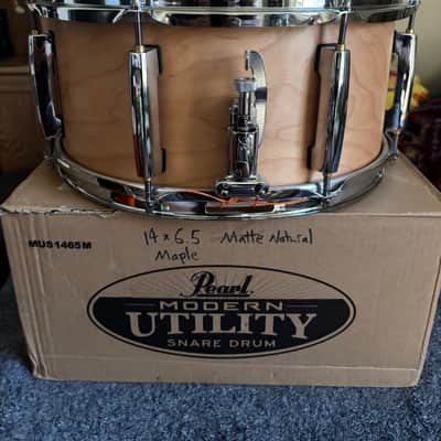 Pearl MUS1465M/C224 Modern Utility 14x6.5" Maple Snare Drum 2010s - Matte Natural image 5
