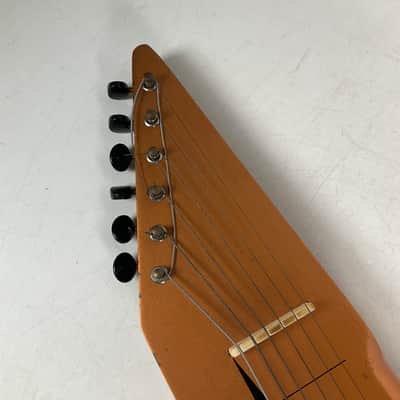 Vintage 1960s Harmony H-1 Lap Steel Electric Guitar Copper with Case image 5