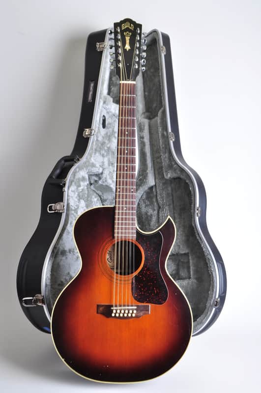 1979 Guild F-212 C Florentine cutaway Beautiful Sunburst guitar!  Rare and collectible image 1