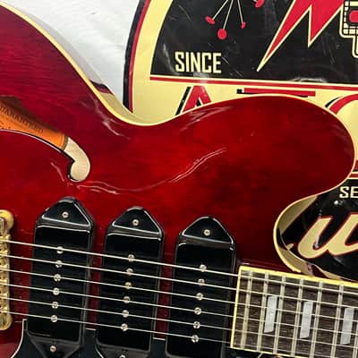 Epiphone Riviera P93 WR Semi-Hollow Body Electric Guitar - Wine Red image 3