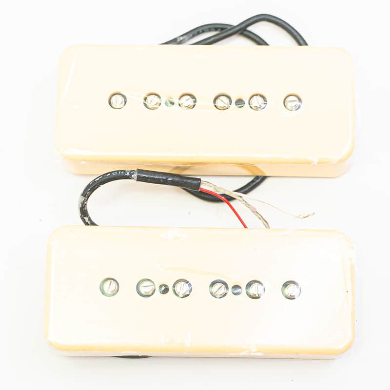 P90 Soapbar Pickup Set – Neck & Bridge (Cream, Korea-Made, New) image 1
