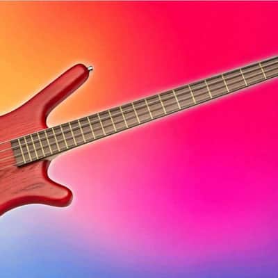 Warwick RockBass Corvette $$ 4-String Burgundy Red Transparent Satin image 5