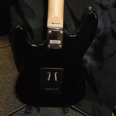 Slammer by Hamer strat copy Black white pearloid pickguard electric guitar image 7
