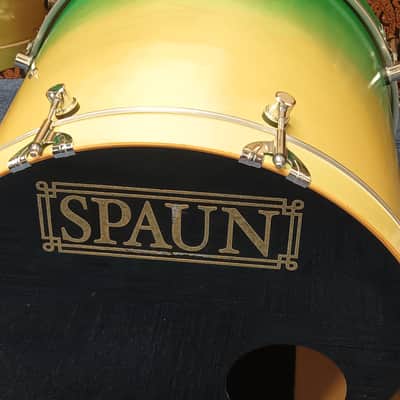 Spaun USA Custom Maple Shell Pack in Green Fade – 20″,10″,12″,15″ & 13″SN image 4