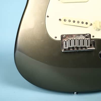 Fender USA Loaded Pickguard Olive Drab Metallic Guitar Body image 2